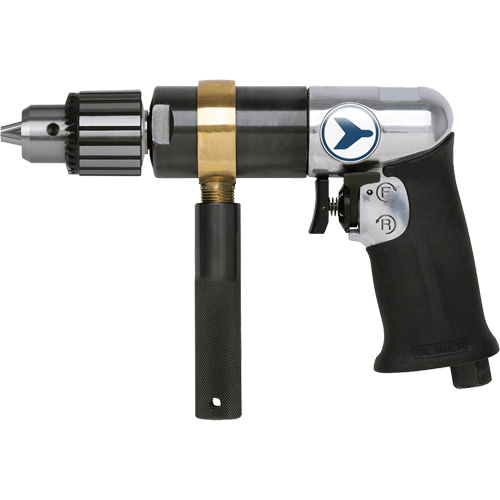 AD12VSRK Perceuse pneumatique &agrave; vitesse variable, 6 pi³/min, 1/4" NPT, 82 dBA, 1/2" mandrin, Avec cl&eacute; Maritime Industrial Rubber