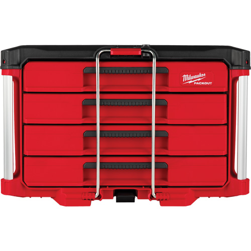 Boîte &agrave; outils avec 4 tiroirs PackOut, 16-3/10" x 22-1/5" x 14-3/10", Rouge Maritime Industrial Rubber