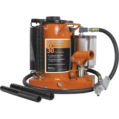 Air Assist Bottle Jacks, 30 Ton(s), Air Hydraulic Maritime Industrial Rubber