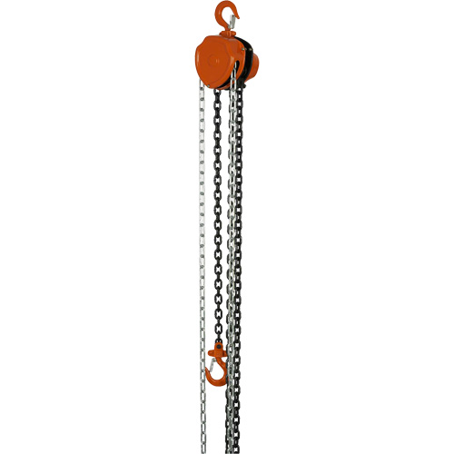 Palans &agrave; chaîne s&eacute;rie VHC, Lev&eacute;e 10', Cabacit&eacute; 1100 lb (0,5 tonne), Chaîne en Acier alli&eacute; Maritime Industrial Rubber