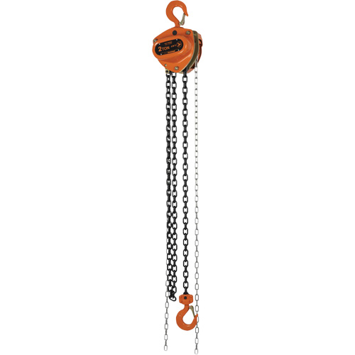 KCH Series Chain Hoists, 10' Lift, 4400 lbs. (2 tons) Capacity, Alloy Steel Chain Maritime Industrial Rubber