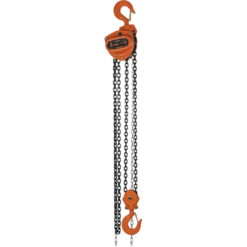 KCH Series Chain Hoists, 10' Lift, 6600 lbs. (3 tons) Capacity, Alloy Steel Chain Maritime Industrial Rubber
