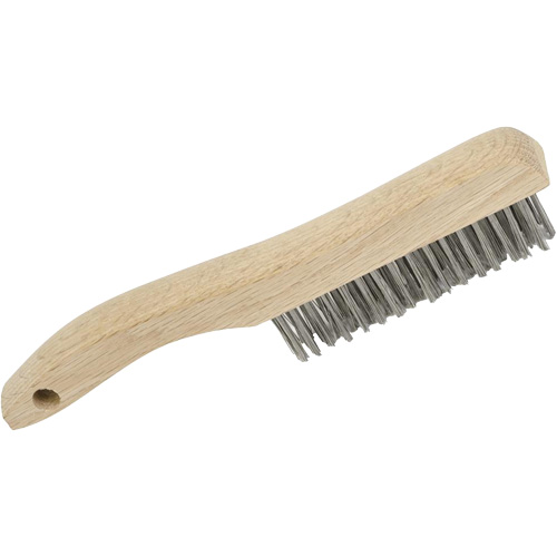 4SHSS Brosse &agrave; r&eacute;curer manuelle, Acier inoxydable, 4 x 16 rangs de fils, Longueur 10" Maritime Industrial Rubber