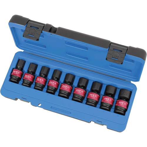 PSU912M Jeux de douilles universelles, 9 Mcx, Chocs, Prise de 1/2" Maritime Industrial Rubber