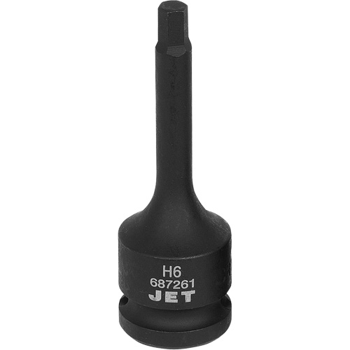 Impact Socket Bits, Hex, 6 mm x 1/2" Drive Maritime Industrial Rubber