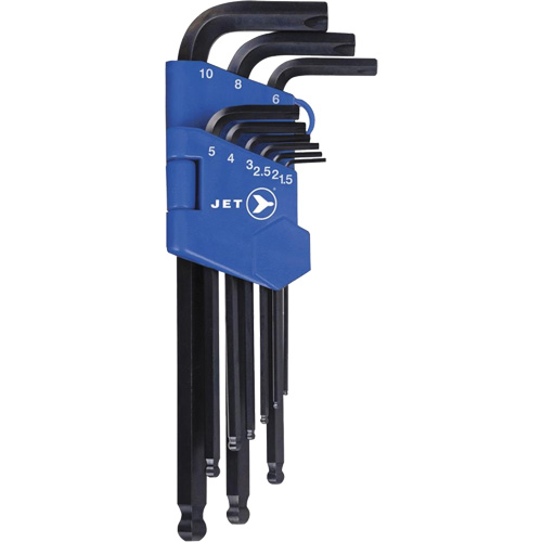 JHHK-9M Hextractor Hex Key Wrench Sets, 9 Pcs., Metric Maritime Industrial Rubber