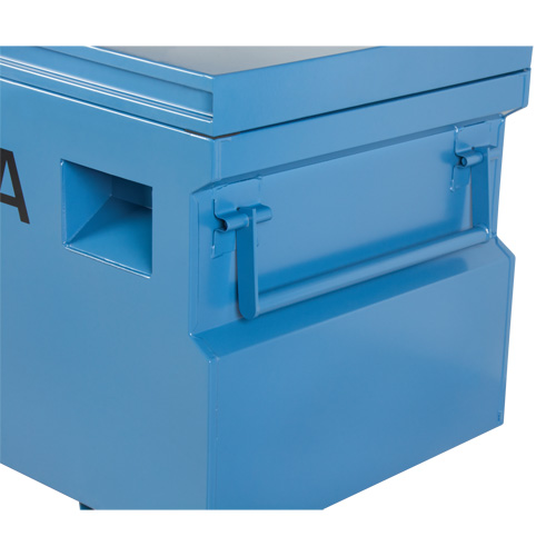 Jobsite Tool Box, 48" x 24" x 27-3/5", Steel, Blue Maritime Industrial Rubber