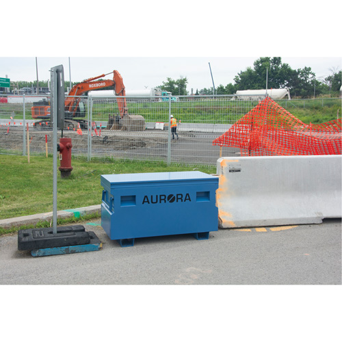 Jobsite Tool Box, 48" x 24" x 27-3/5", Steel, Blue Maritime Industrial Rubber