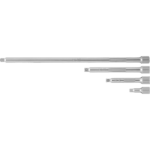 Jeu de rallonges prise, Prise de 1/4", Fini Chrome, 4 Mcx Maritime Industrial Rubber
