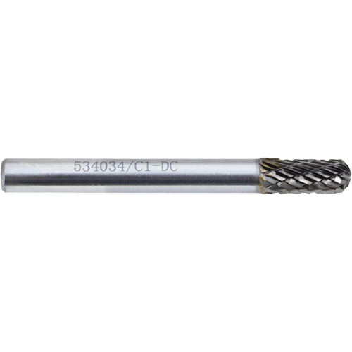 C1-DC JET-KUT GP Round Nose Shape Carbide Bur, 1/4" Dia. Maritime Industrial Rubber