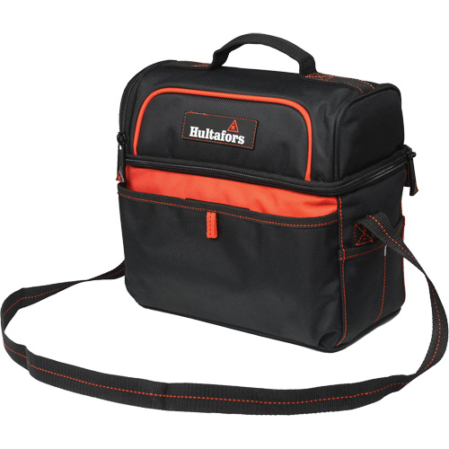 11" Cooler Tool Bag, Ballistic Polyester, Black/Red Maritime Industrial Rubber