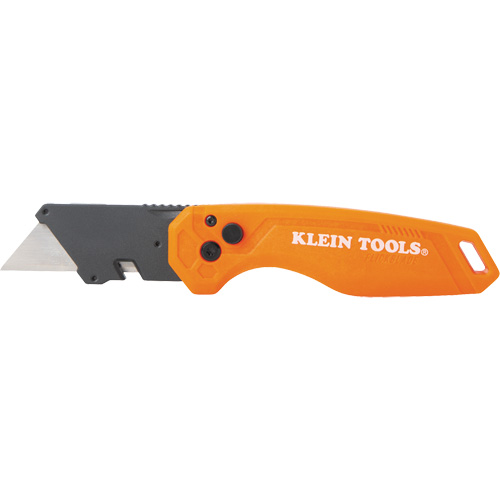 Folding Utility Knife, 1" Blade, Steel Blade, Plastic Handle Maritime Industrial Rubber