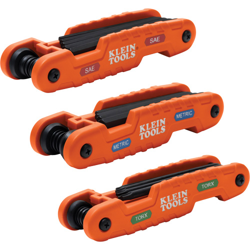 Pro Folding Hex Key Set, 31 Pcs., Metric & Imperial/Torx&reg; Maritime Industrial Rubber