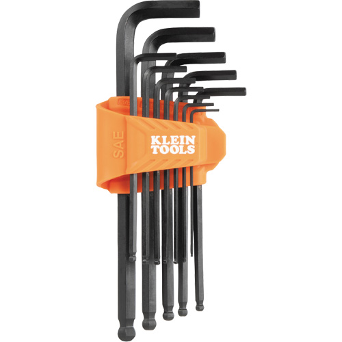 L-Style Ball-End Hex Key Wrench Set, 12 Pcs., Imperial Maritime Industrial Rubber