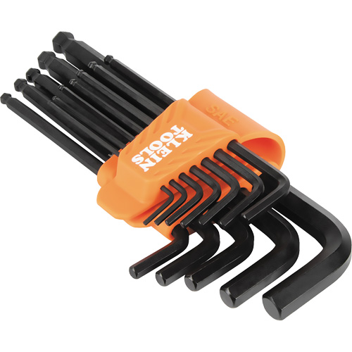 L-Style Ball-End Hex Key Wrench Set, 12 Pcs., Imperial Maritime Industrial Rubber