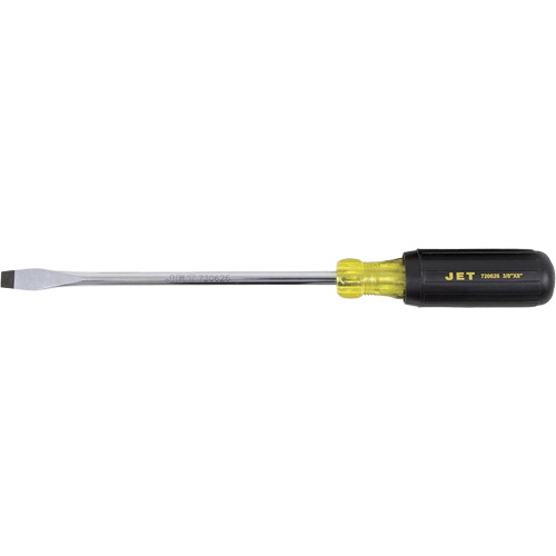 JKSS-8R Tournevis &agrave; fente, Tige de 3/8", Ronde, 8" lo, Prise en Coussin&eacute;e Maritime Industrial Rubber