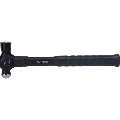 Ball Pein Hammer, 16 oz. Head Weight, Plain Face, Fibreglass Handle Maritime Industrial Rubber