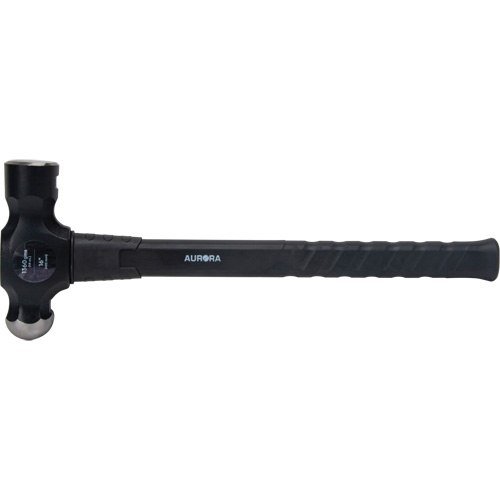 Marteau &agrave; panne ronde, Poids de la t&ecirc;te 48 oz, Face Ordinaire, Prise Fibre de verre Maritime Industrial Rubber