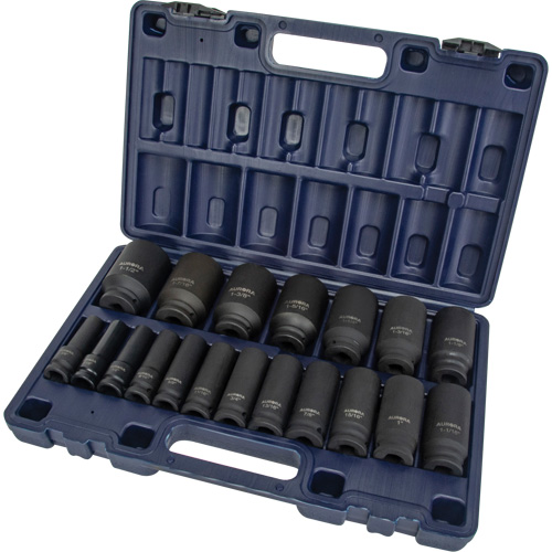 Jeu de douilles SAE, 19 Mcx, Chocs, Prise de 1/2", Profond Maritime Industrial Rubber