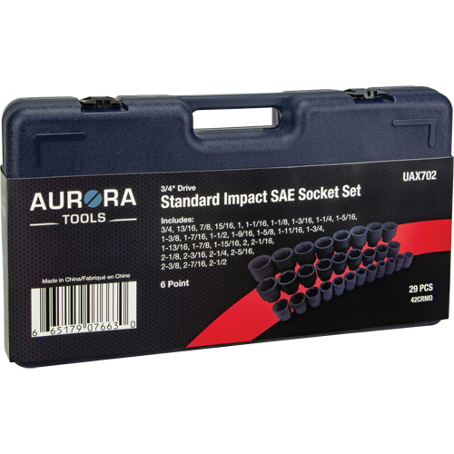 Jeu de douilles SAE, 29 Mcx, Chocs, Prise de 3/4" Maritime Industrial Rubber