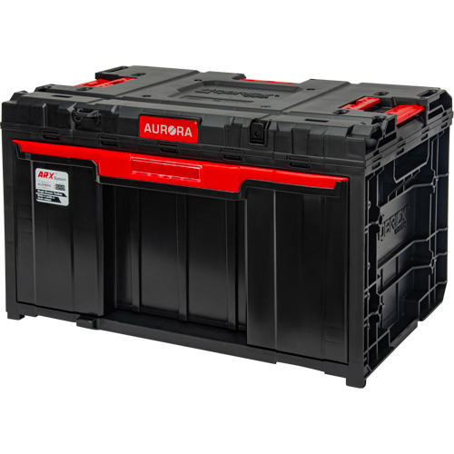 Arx&reg; Single Drawer Toolbox, 11-1/5" W x 18-3/10" D x 9-1/10" H, Black/Red Maritime Industrial Rubber