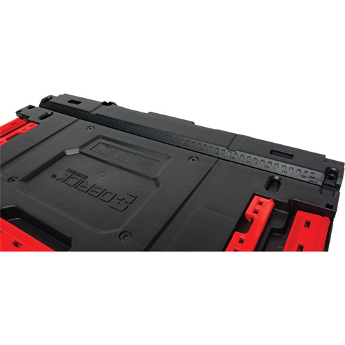 Arx&reg; Single Drawer Toolbox, 11-1/5" W x 18-3/10" D x 9-1/10" H, Black/Red Maritime Industrial Rubber