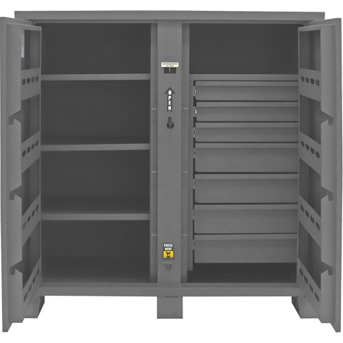 Jobsite Storage Cabinet, Steel, 59 Cubic Feet, Grey Maritime Industrial Rubber