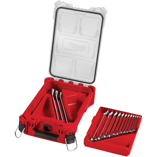 Jeu de cl&eacute;s SAE avec organisateur compact PackOut, Combinaison, 15 morceaux, Imp&eacute;rial Maritime Industrial Rubber