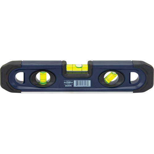 Niveau torpille, 9" lo, 3 fioles, Magn&eacute;tique Maritime Industrial Rubber