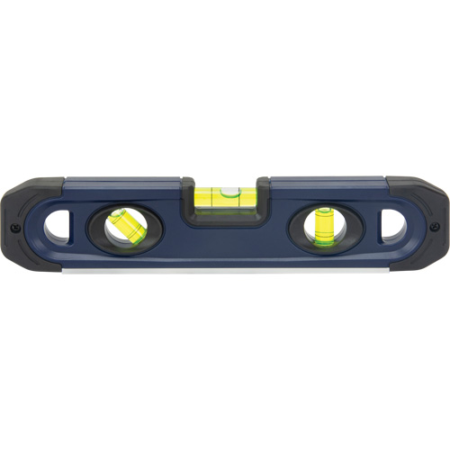 Niveau torpille, 9" lo, 3 fioles, Magn&eacute;tique Maritime Industrial Rubber