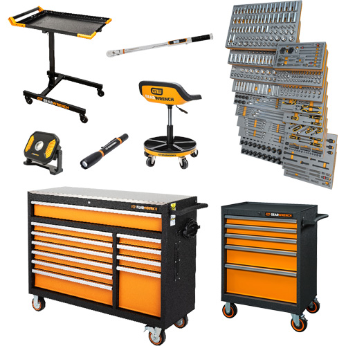 Jeu d'outils pour maître m&eacute;canicien MEGAMOD dans des plateaux en mousse modulaire de premi&egrave;re qualit&eacute; avec rangement d'outils, 1024 morceaux Maritime Industrial Rubber
