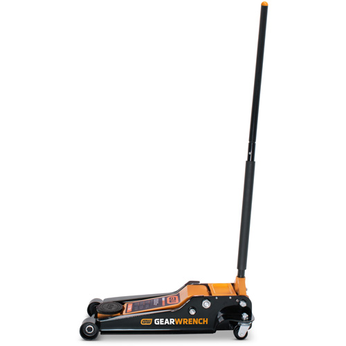 Low Profile Floor Jack, 3.5 Ton(s) Capacity, 3-3/4" Lowered, 21-3/4" Raised, Manual Hydraulic Maritime Industrial Rubber