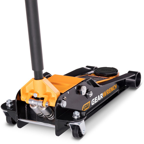 Low Profile Floor Jack, 3.5 Ton(s) Capacity, 3-3/4" Lowered, 21-3/4" Raised, Manual Hydraulic Maritime Industrial Rubber