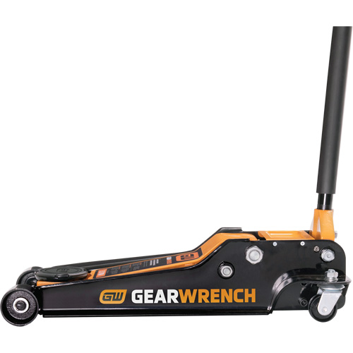 Low Profile Floor Jack, 3.5 Ton(s) Capacity, 3-3/4" Lowered, 21-3/4" Raised, Manual Hydraulic Maritime Industrial Rubber
