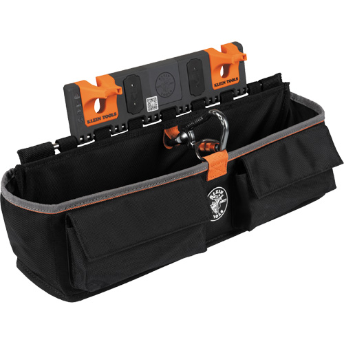 Module pour grande poche avec crochet en S Bucket Work Centre, Nylon, 3 pochettes, Noir/Orange Maritime Industrial Rubber