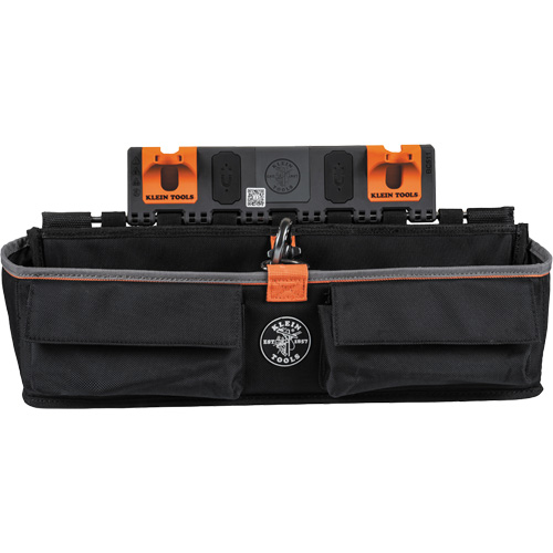 Module pour grande poche avec crochet en S Bucket Work Centre, Nylon, 3 pochettes, Noir/Orange Maritime Industrial Rubber