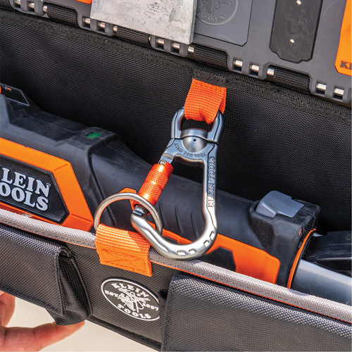 Module pour grande poche avec crochet en S Bucket Work Centre, Nylon, 3 pochettes, Noir/Orange Maritime Industrial Rubber