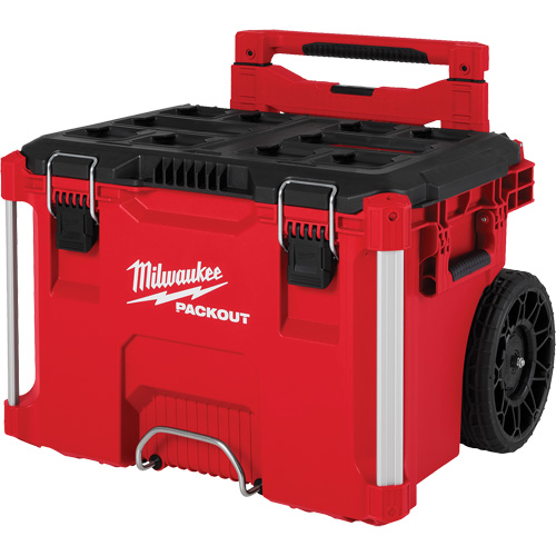 Boîte &agrave; outils sur roues PACKOUT, 18" x 22" x 19-1/2", Noir/Rouge Maritime Industrial Rubber