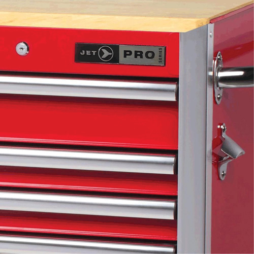 PRC7215 Pro Series Roller Cabinet, 15 Drawers, 72" W x 24" D x Red Maritime Industrial Rubber