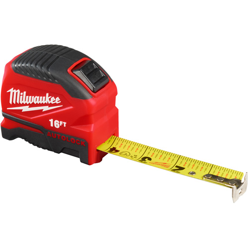 Auto-Lock Tape Measure, 1" x 16' Maritime Industrial Rubber