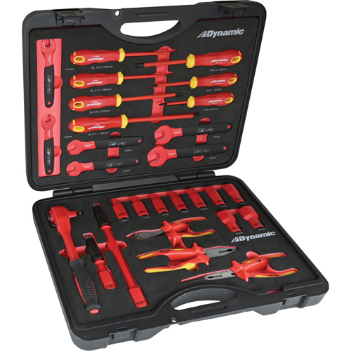 Insulated Tool Set, 1000 V, 28 Pcs Maritime Industrial Rubber