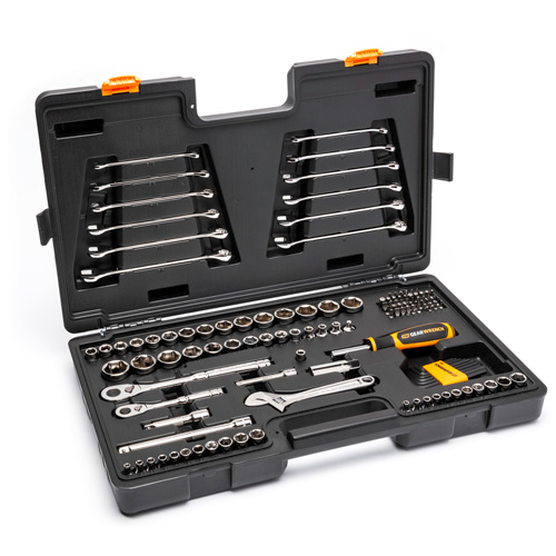 Jeu doutils de qualit&eacute; professionnelle &agrave; 72 dents, 6 pans et &agrave; prise 3/8" et 1/4" Maritime Industrial Rubber