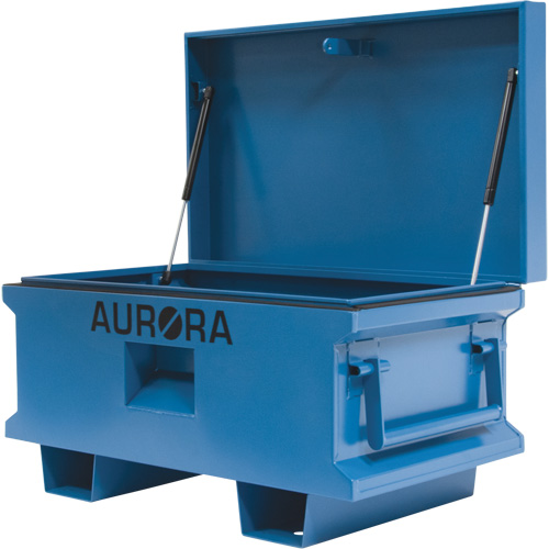 Jobsite Tool Box, 33" x 20-3/10" x 18-3/10", Steel, Blue Maritime Industrial Rubber