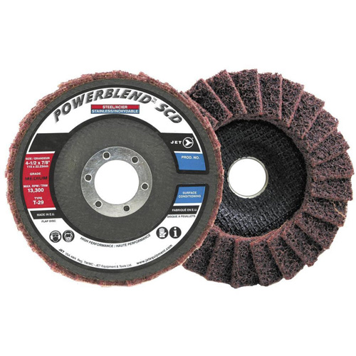 POWERBLEND SCD Surface Conditioning Flap Disc, 5" x 7/8", Type 29, Medium Grit Maritime Industrial Rubber