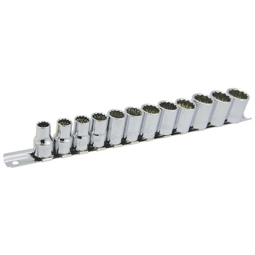 Jeu de douilles m&eacute;triques &agrave; 12 pans SS3812M-12 , 12 Mcx, Prise de 3/8" Maritime Industrial Rubber