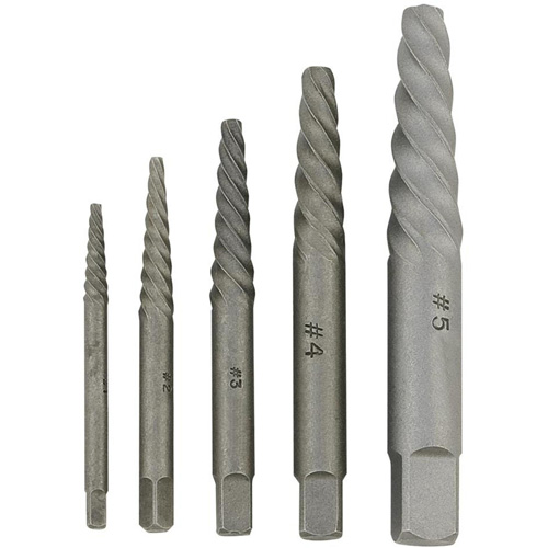 Jeu d'extracteurs de vis h&eacute;licoidale JSSE-5S , Acier alli&eacute; Maritime Industrial Rubber