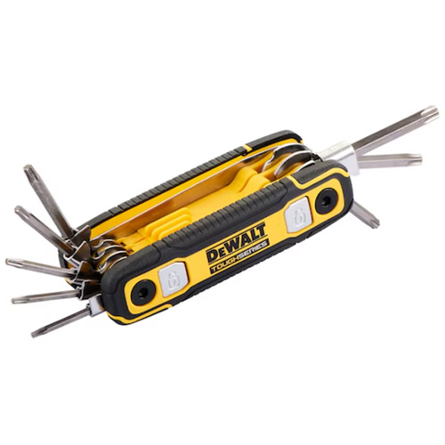 TOUGHSERIES Folding Locking Hex Key, 8 Pcs., Torx&reg; Maritime Industrial Rubber