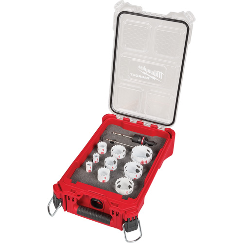 Ensemble de scies-cloches bim&eacute;tallique QUICK LOK HOLE DOZER avec organisateur compact PACKOUT, 12 morcea Maritime Industrial Rubber