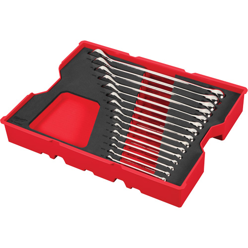 SAE Wrench Set with Tray for PACKOUT Drawers, Combination, 15 Pieces, Imperial Maritime Industrial Rubber