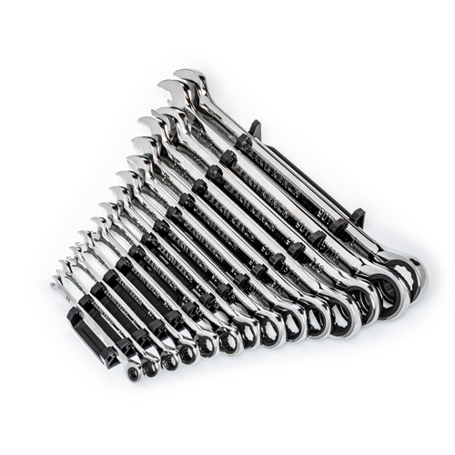 Jeu de cl&eacute;s SAE &agrave; 12 pans et 90 dents, Combinaison &agrave; cliquet, 14 morceaux, Imp&eacute;rial Maritime Industrial Rubber